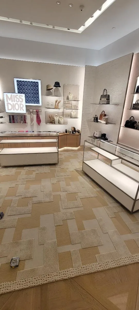 Luxury retail lighting floor design, South Coast Plaza electrical contractor